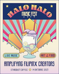 a poster for halo halo music fest